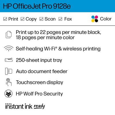 HP OfficeJet Pro 9128e All-in-One Printer, 403X2A