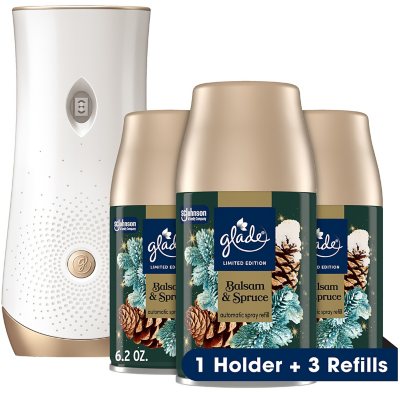 Glade Automatic Spray Air Freshener, Balsam & Spruce, 1 Device + 3 refills