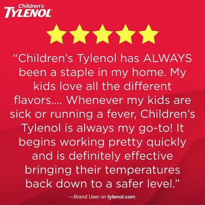 Children's Tylenol Oral Suspension, Cherry, 4 oz., 3 pk.