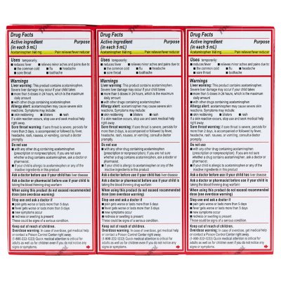 Children's Tylenol Oral Suspension, Cherry, 4 oz., 3 pk.