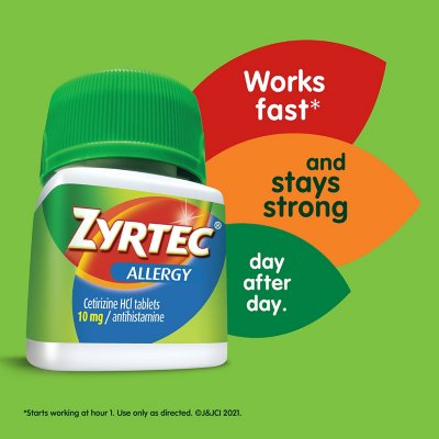 Zyrtec Antihistamine Allergy Tablets, 10 mg 120 ct.