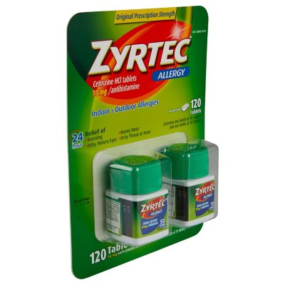 Zyrtec Antihistamine Allergy Tablets, 10 mg 120 ct.