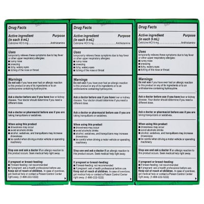 Children's Zyrtec Antihistamine Allergy Liquid, Grape 4 fl. oz., 3 pk.