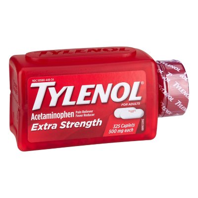 Tylenol Extra Strength Pain Relief Caplets, 500 mg Acetaminophen, 325 ct.