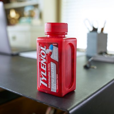 Tylenol Extra Strength Rapid Release Pain Reliever Gelcaps, 500 mg Acetaminophen, 290 ct.