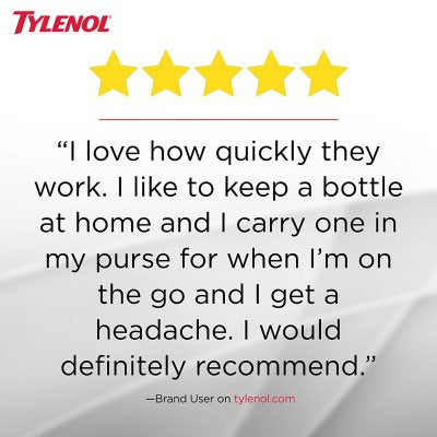 Tylenol Extra Strength Rapid Release Pain Reliever Gelcaps, 500 mg Acetaminophen, 290 ct.