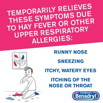 Children's Benadryl Antihistamine Allergy Liquid, Cherry 8 fl. oz., 2 pk.