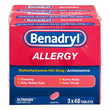 Benadryl Ultratabs Allergy Tablets, 25 mg diphenhydramine HCI 48 ct., 3 pk.