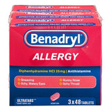 Benadryl Ultratabs Allergy Tablets, 25 mg diphenhydramine HCI 48 ct., 3 pk.