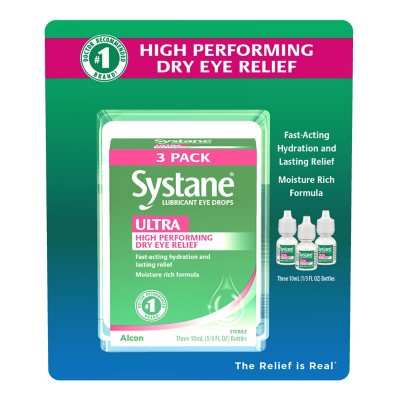 Systane Ultra Lubricant Eye Drops 1/3 fl. oz., 3 pk.