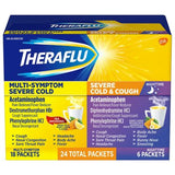 Theraflu Multi-Symptom Severe Cold & Nighttime Severe Cold & Cough Relief Medicine 18 pk. Multi-Symptom/6 pk. Night