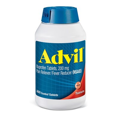 Advil Pain Reliever and Fever Reducer Tablet NSAID, 200 mg Ibuprofen, 360 ct.