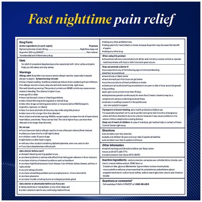 Advil PM Pain Reliever and Nighttime Sleep Aid Caplets, 200 ct.