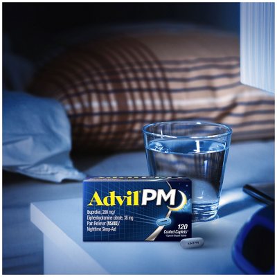 Advil PM Pain Reliever and Nighttime Sleep Aid Caplets, 200 ct.
