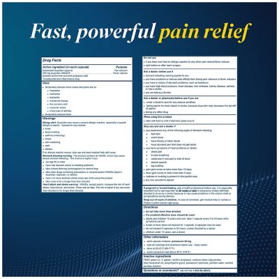 Advil Liqui-Gels Pain Reliever and Fever Reducer Capsules, 200 mg Ibuprofen, 120 ct./pk., 2 pk.