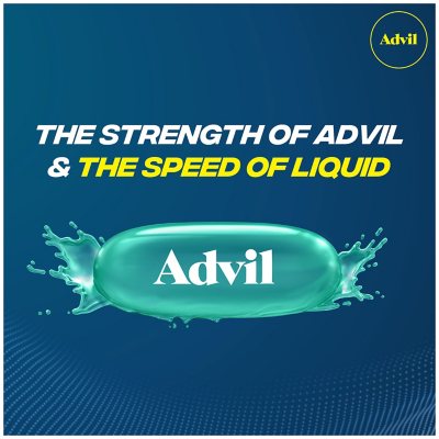 Advil Liqui-Gels Pain Reliever and Fever Reducer Capsules, 200 mg Ibuprofen, 120 ct./pk., 2 pk.