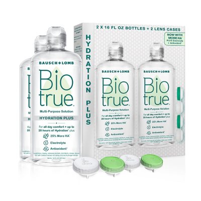 Biotrue Hydration Plus Contact Lens Solution 2pk., 16. fl. oz./pk.