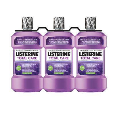 Listerine Total Care Mouthwash, Fresh Mint, 33.8 fl. oz., 3 pk.