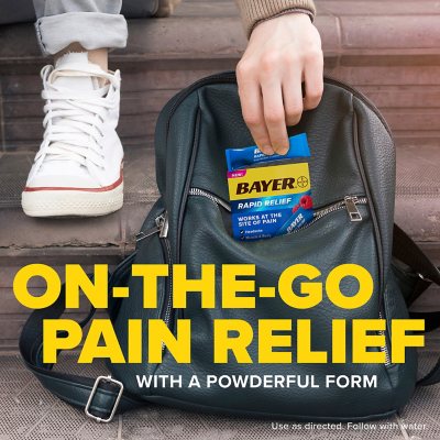 Bayer Rapid Relief Powder Packs with Aspirin & Caffeine, 60 ct.