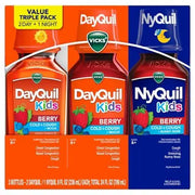 Vicks DayQuil & NyQuil Kinder Erkältungs- & Hustensaft, Beere, 236 ml, 3er-Pack