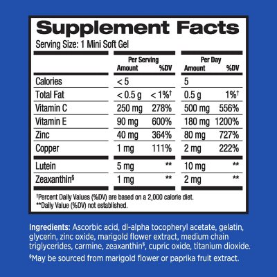 Bausch + Lomb PreserVision AREDS 2 Formula Eye Vitamin Mini Softgels 210 ct.