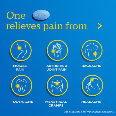 Aleve Pain Reliever Caplets NSAID, 220 mg Naproxen Sodium, 320 ct.