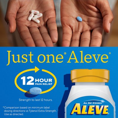Aleve Pain Reliever Caplets NSAID, 220 mg Naproxen Sodium, 320 ct.