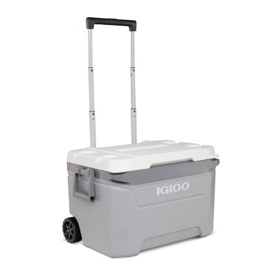 Igloo 60-Quart Sunset Roller Cooler, Gray and White