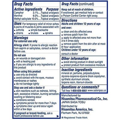 Salonpas Pain-Relieving Patch, 140 ct.