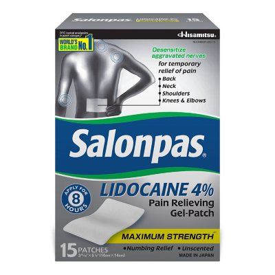 Salonpas Lidocaine Pain-Relieving Gel-Patch, 15 ct.