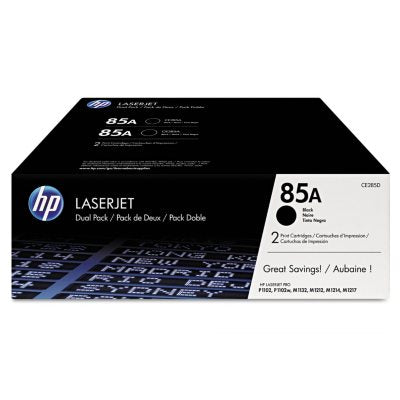 HP 85A Original Laser Jet Toner Cartridge, Black 1,600 Yield - 2 Pack