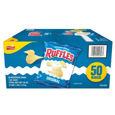 Ruffles Original Kartoffelchips, 28 g, 50er-Pack