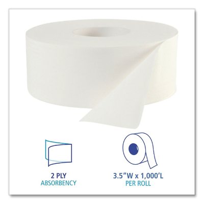 Boardwalk JRT Jumbo 2-Ply Toilet Paper 1000 ft./roll, 12 rolls