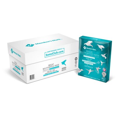 Member's Mark Bright White Multipurpose Paper, 8 Ream Case, 20 lb, 96 Bright, 8.5 x 11"