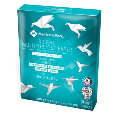 Member's Mark Bright White Multipurpose Paper, 8 Ream Case, 20 lb, 96 Bright, 8.5 x 11"