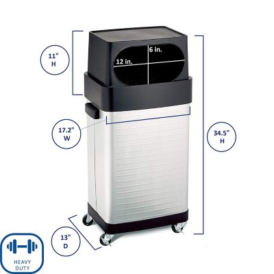 UltraHD Fingerprint Resistant Stainless Steel Trash Can (17 gal.)