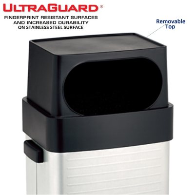 UltraHD Fingerprint Resistant Stainless Steel Trash Can (17 gal.)