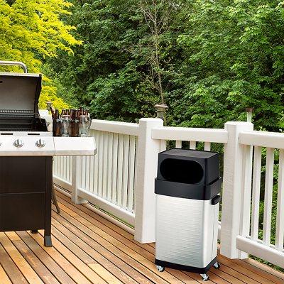 UltraHD Fingerprint Resistant Stainless Steel Trash Can (17 gal.)