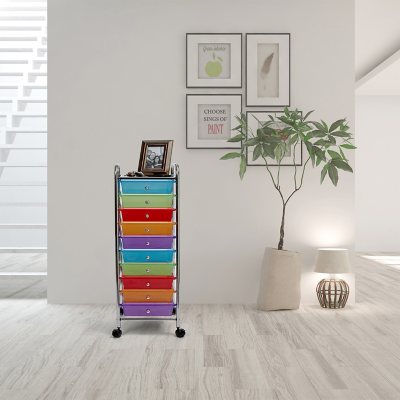 Seville Classics 10 Drawer Cart (Multiple Colors)