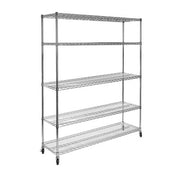 Seville Classics 5-Level Large Chrome Shelving Unit