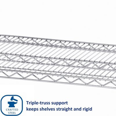 Seville Classics 5-Level Large Chrome Shelving Unit