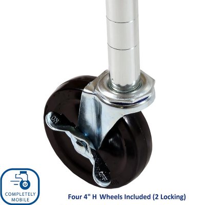 Seville Classics 5-Level Large Chrome Shelving Unit