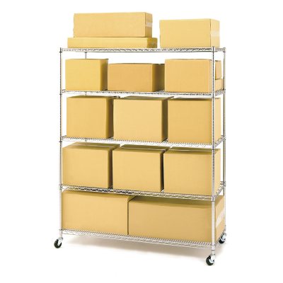 Seville Classics 5-Level Large Chrome Shelving Unit