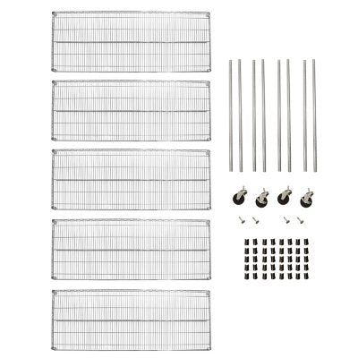 Seville Classics 5-Level Large Chrome Shelving Unit