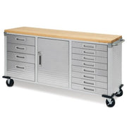 Seville ClassicsÃÂ® UltraHDÃÂ® 12-Drawer Rolling Workbench, 77" W x 20" D x 37.5" H