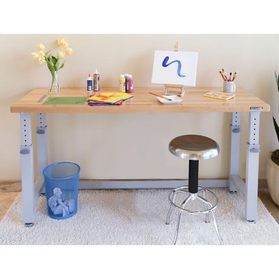 Seville Classics UltraHD Height Adjustable Workbench, 72" W x 25" D x 28.5Ã¢ÂÂ-42Ã¢ÂÂ H