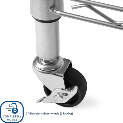 Seville Classics 4-Tier Steel Wire Shelving, 36" W x 14" D x 56.5"H