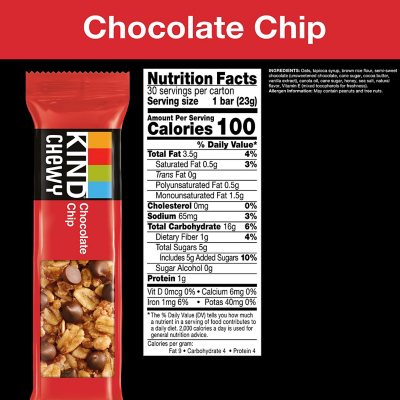 KIND Kids Chewy Chocolate Chip Granola Bars 30 ct.