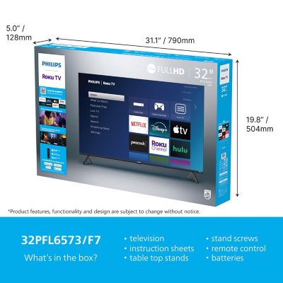 Philips 32" Class 1080p FHD Roku Smart LED TV 32PFL6573/F7