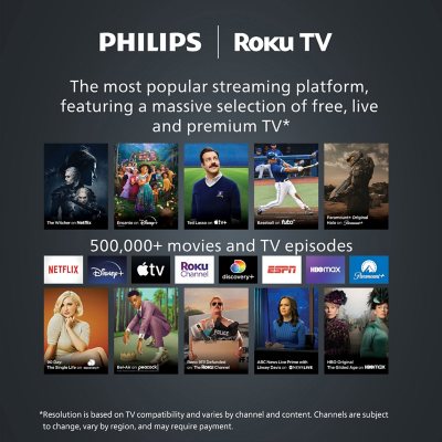 Philips 65" Class 4k QLED UltraHD Roku Smart TV - 65PUL7973/F7